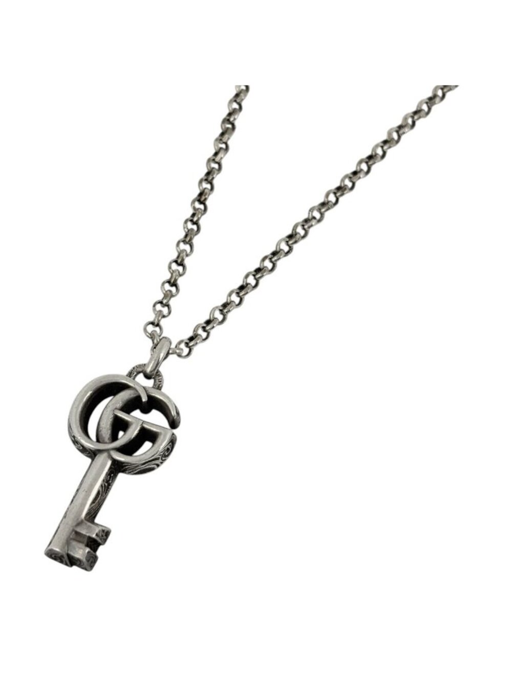 Gucci Necklace Double G Key 925 Sterling Silver
